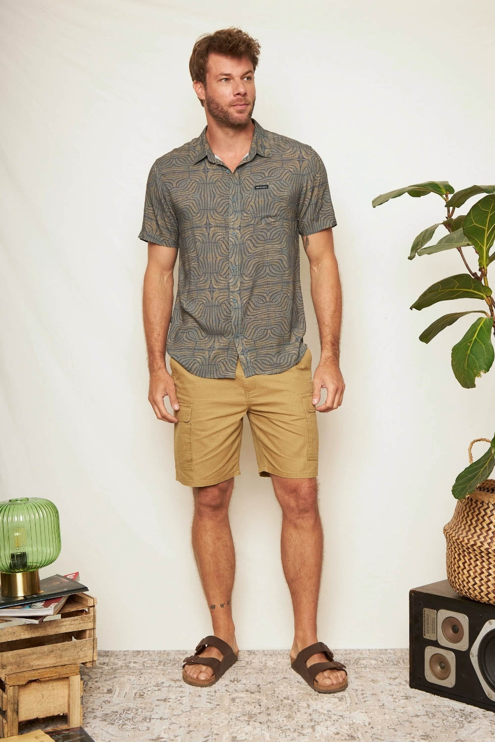 Camisa Mero Ondas Verde Hombre