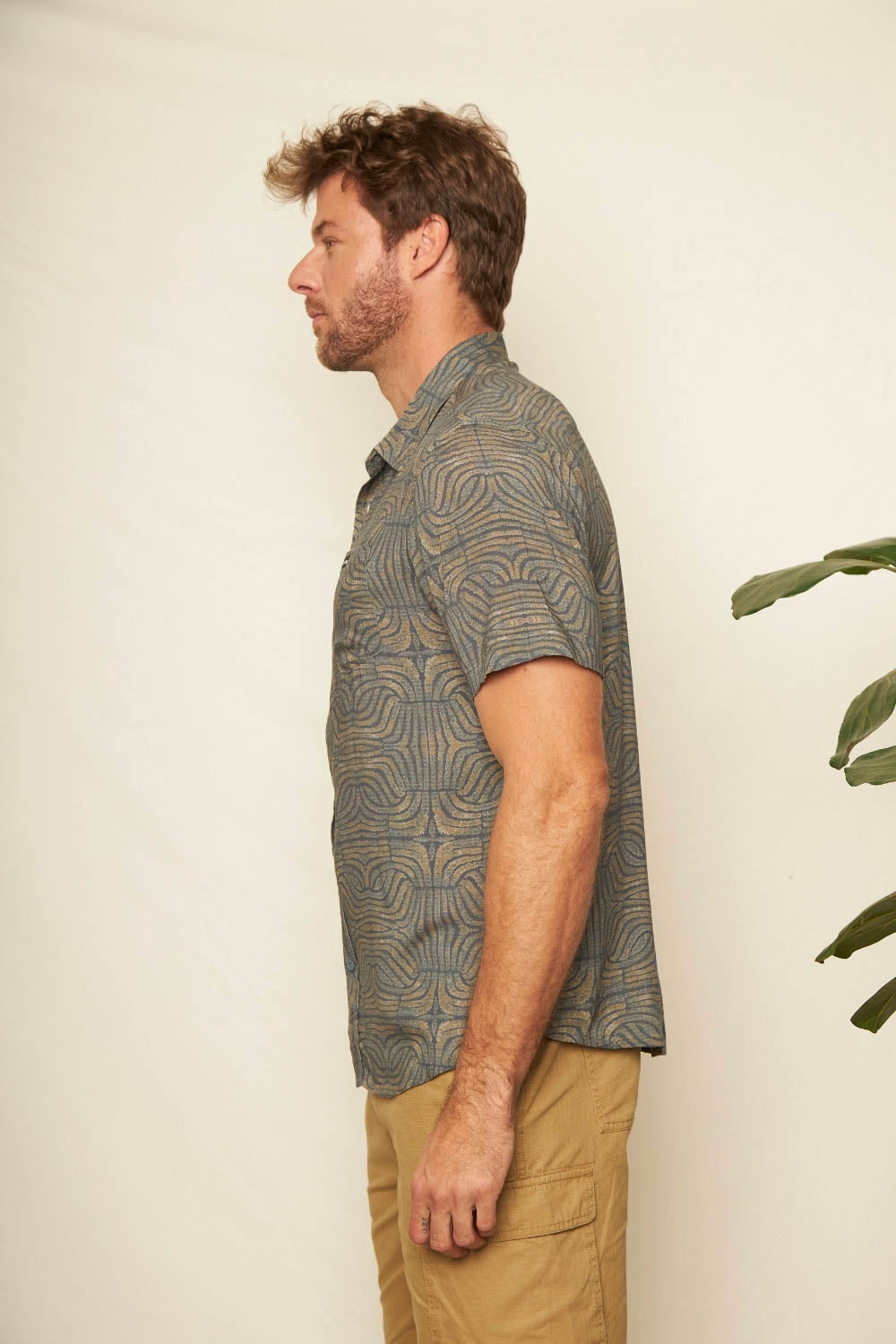 Camisa Mero Ondas Verde Hombre