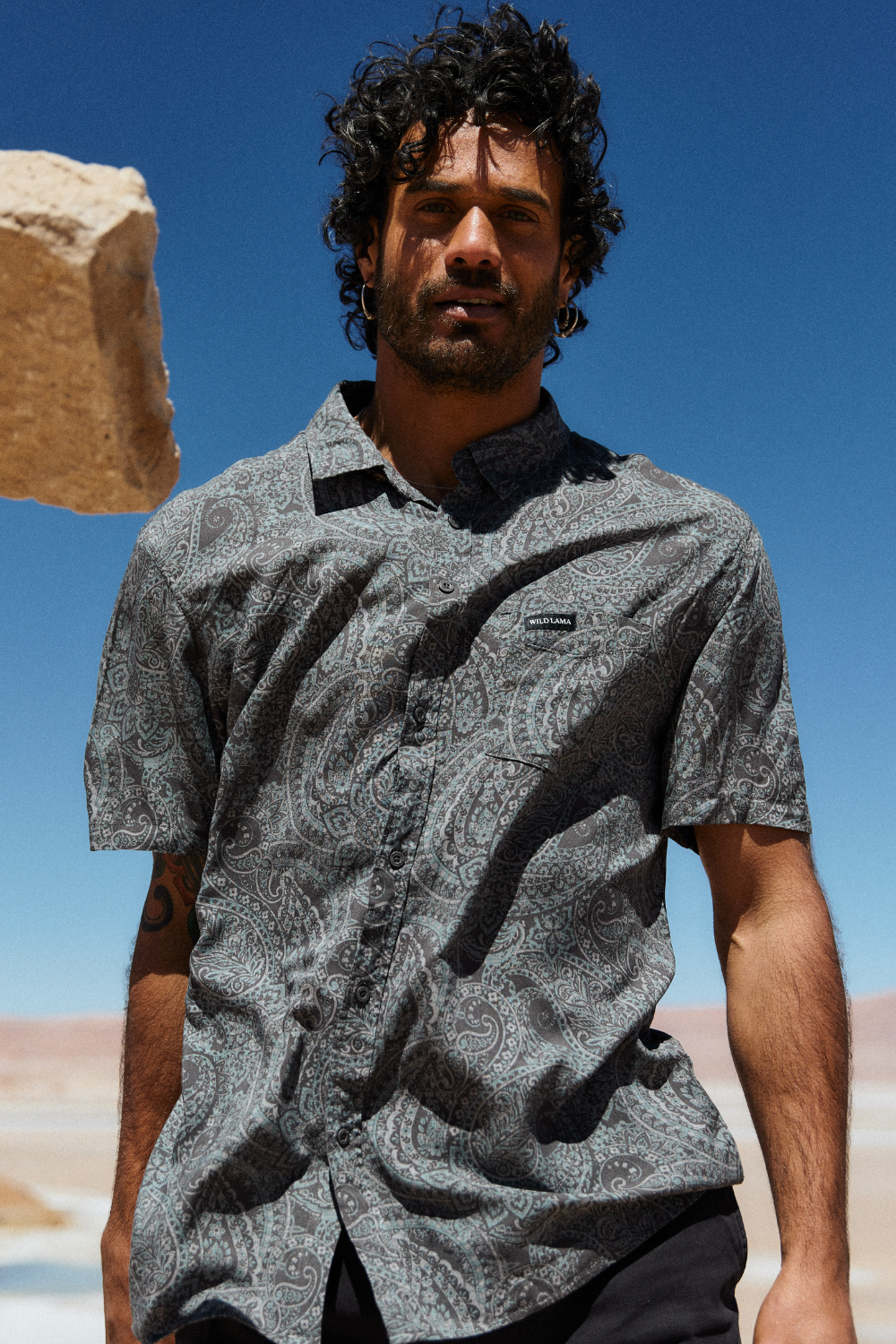 Camisa Mero Paisley Azul Hombre ECOVERO™