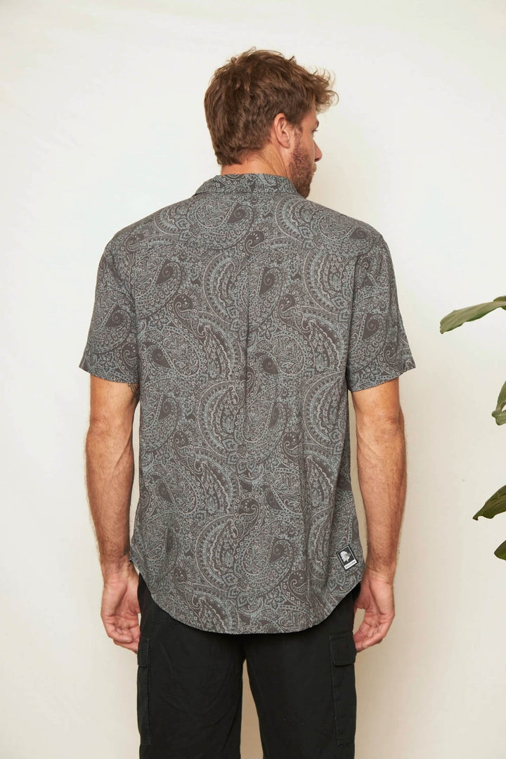 Camisa Mero Paisley Gris Hombre