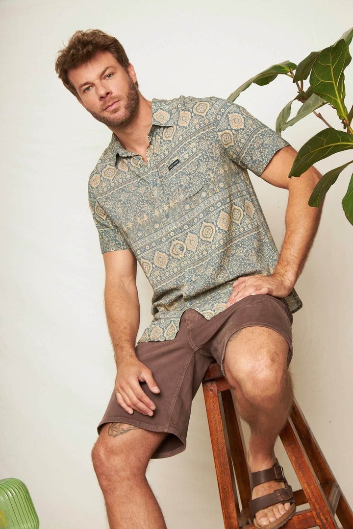 Camisa Mero Paisley Verde Hombre