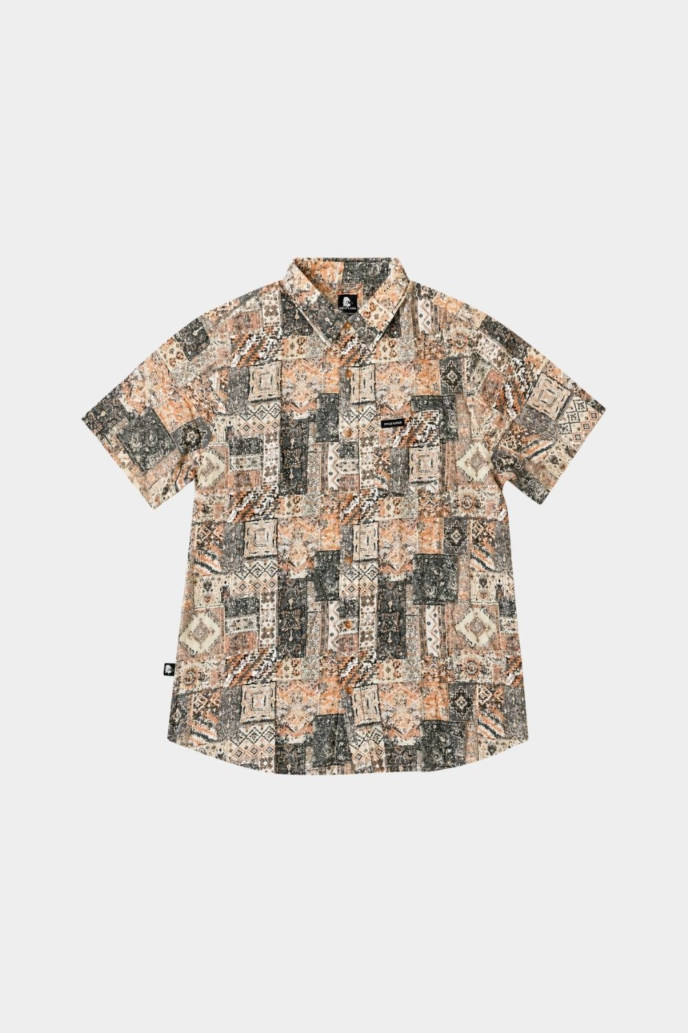Camisa Mero Patchwork Beige Hombre