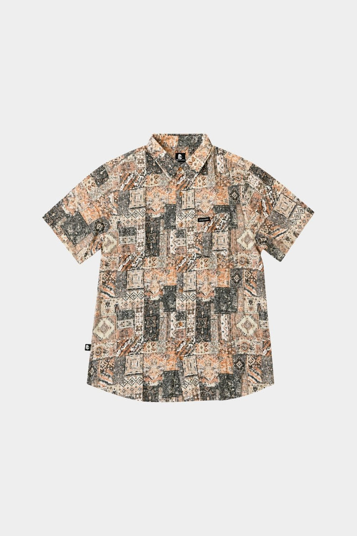 Camisa Mero Patchwork Beige Hombre