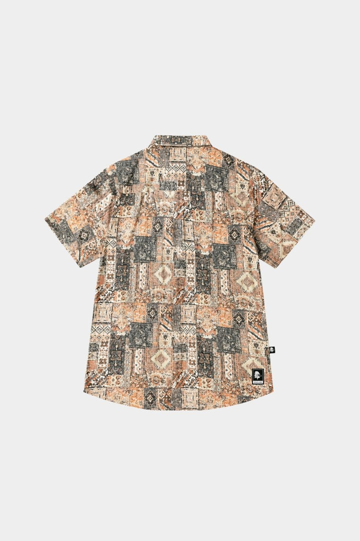 Camisa Mero Patchwork Beige Hombre