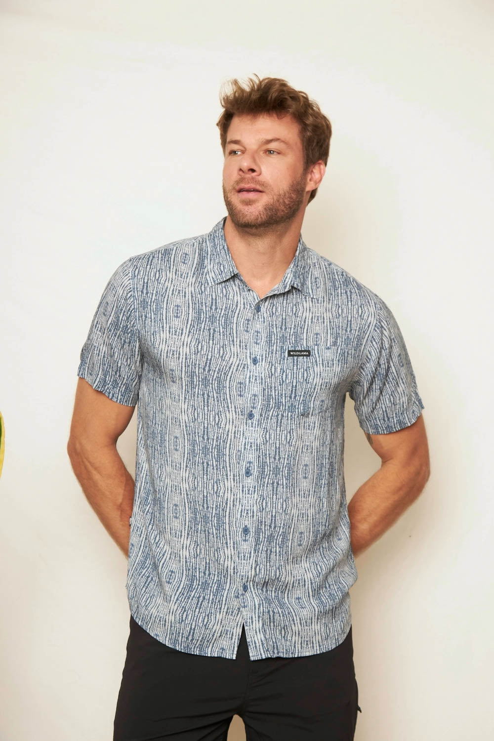 Camisa Mero Shibori Azul Hombre