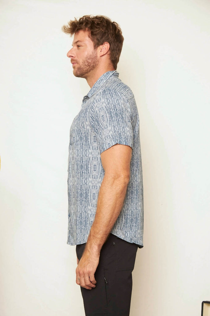 Camisa Mero Shibori Azul Hombre