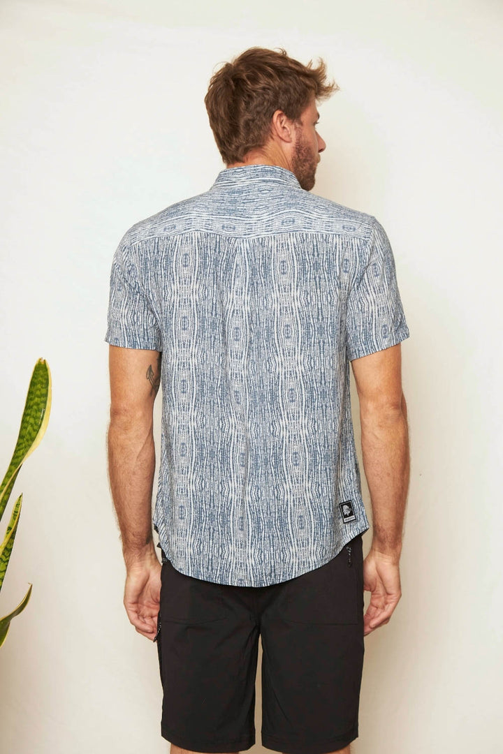 Camisa Mero Shibori Azul Hombre