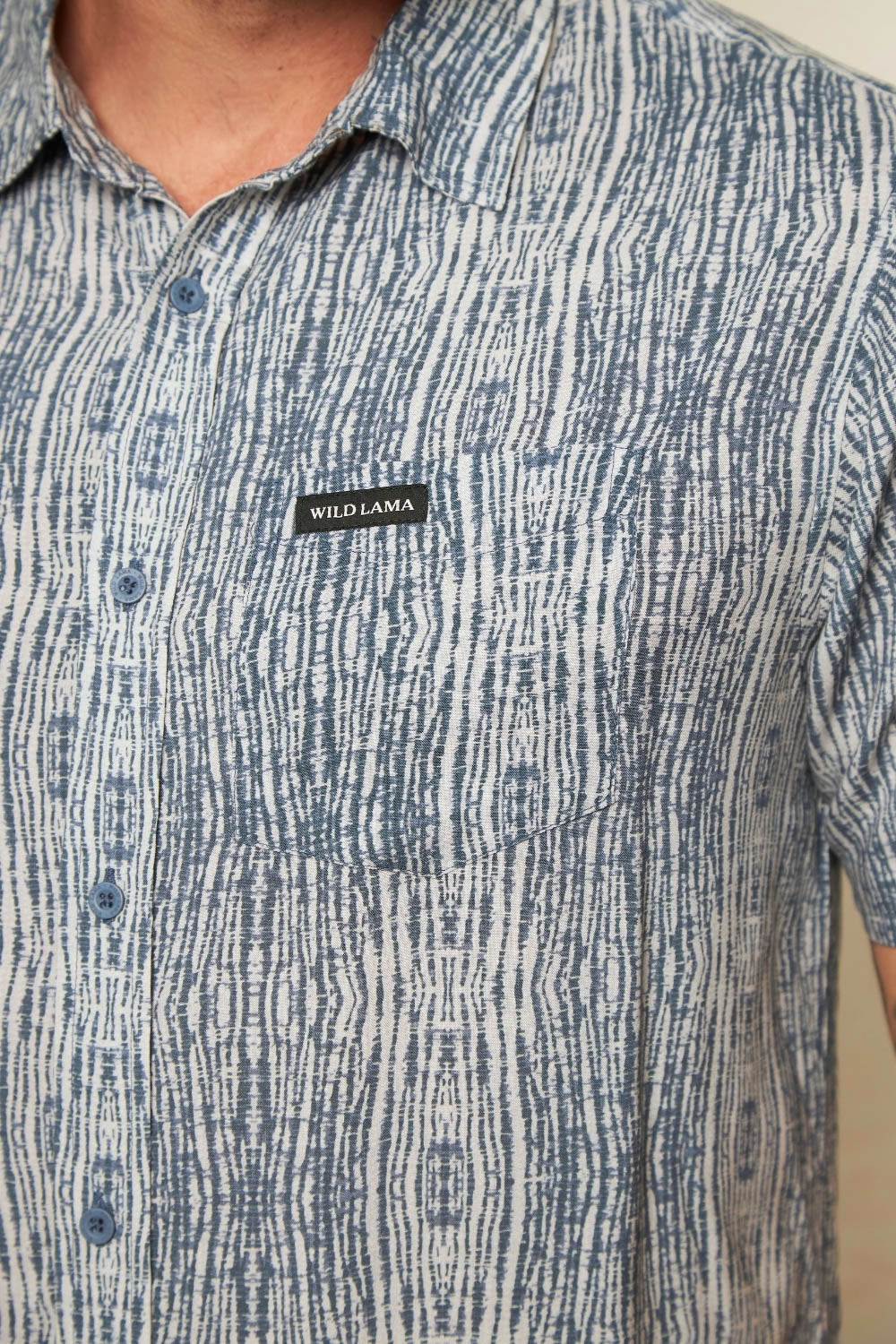 Camisa Mero Shibori Azul Hombre