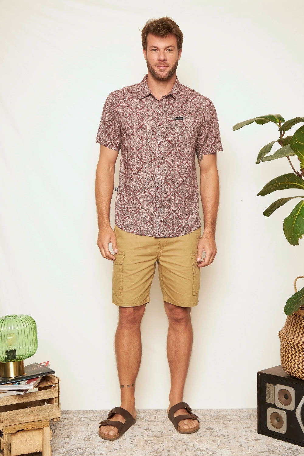 Camisa Mero Terracota Hombre