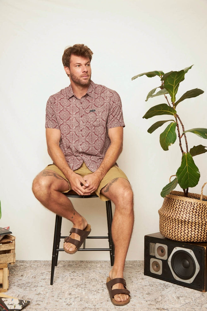 Camisa Mero Terracota Hombre