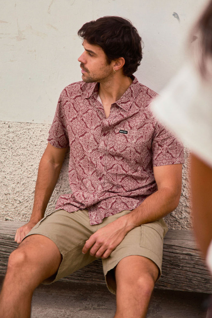Camisa Mero Terracota Hombre
