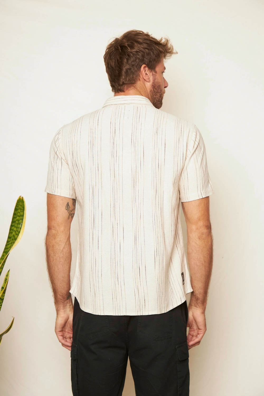 Camisa Noti Beige Hombre