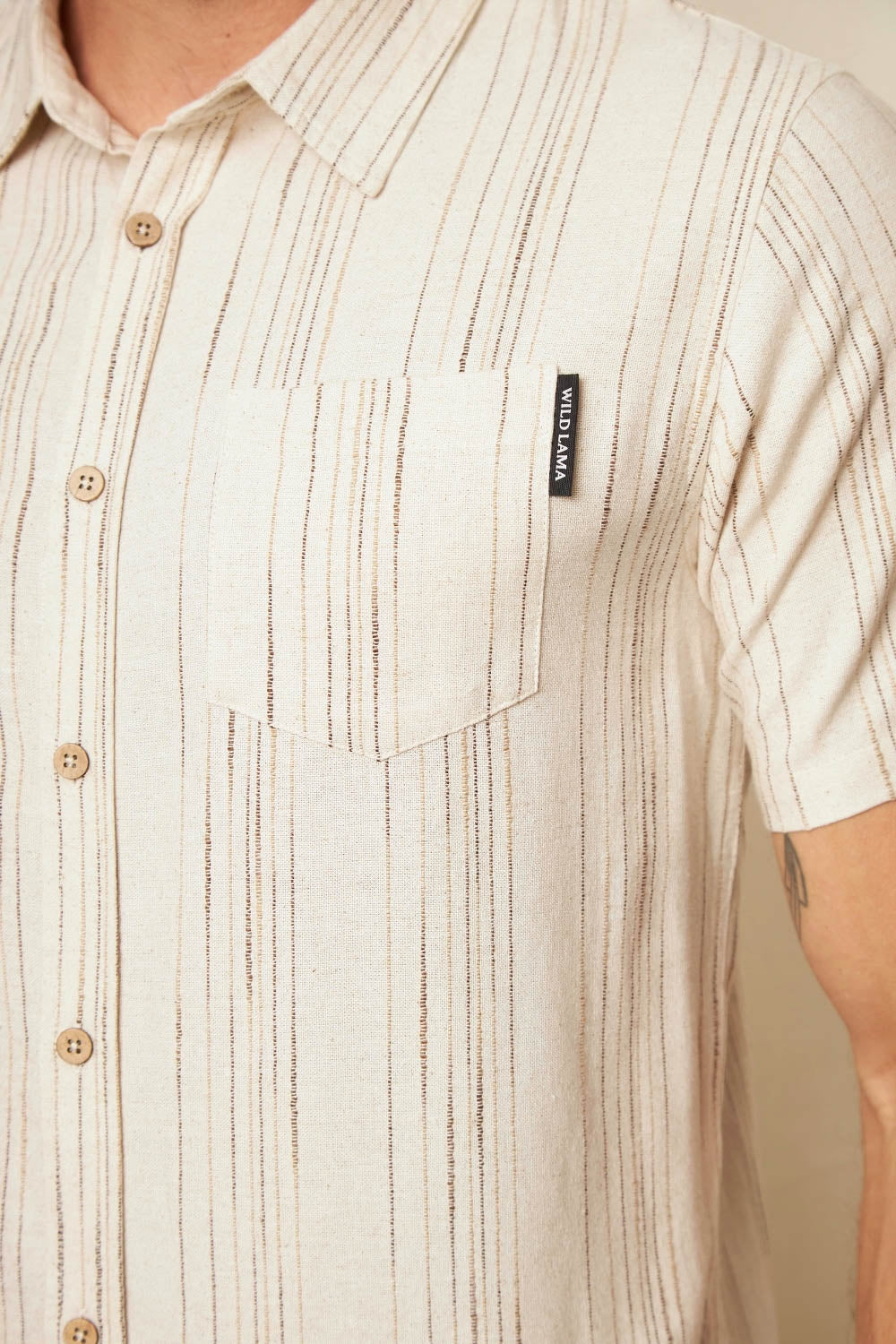 Camisa Noti Beige Hombre