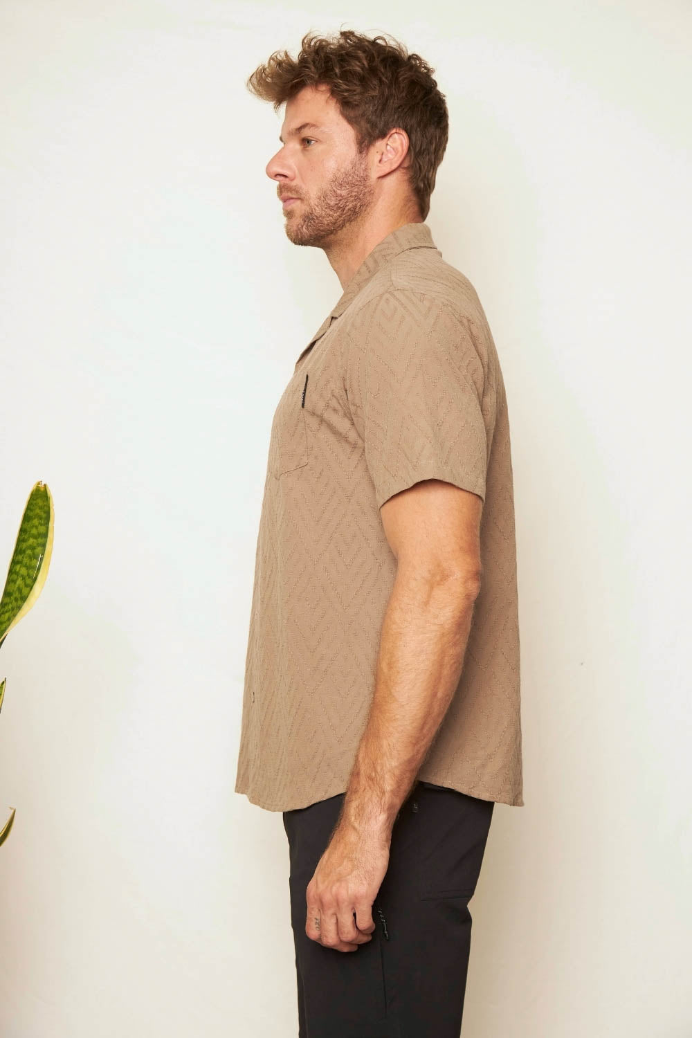 Camisa Sumi Orgánica Cafe Hombre