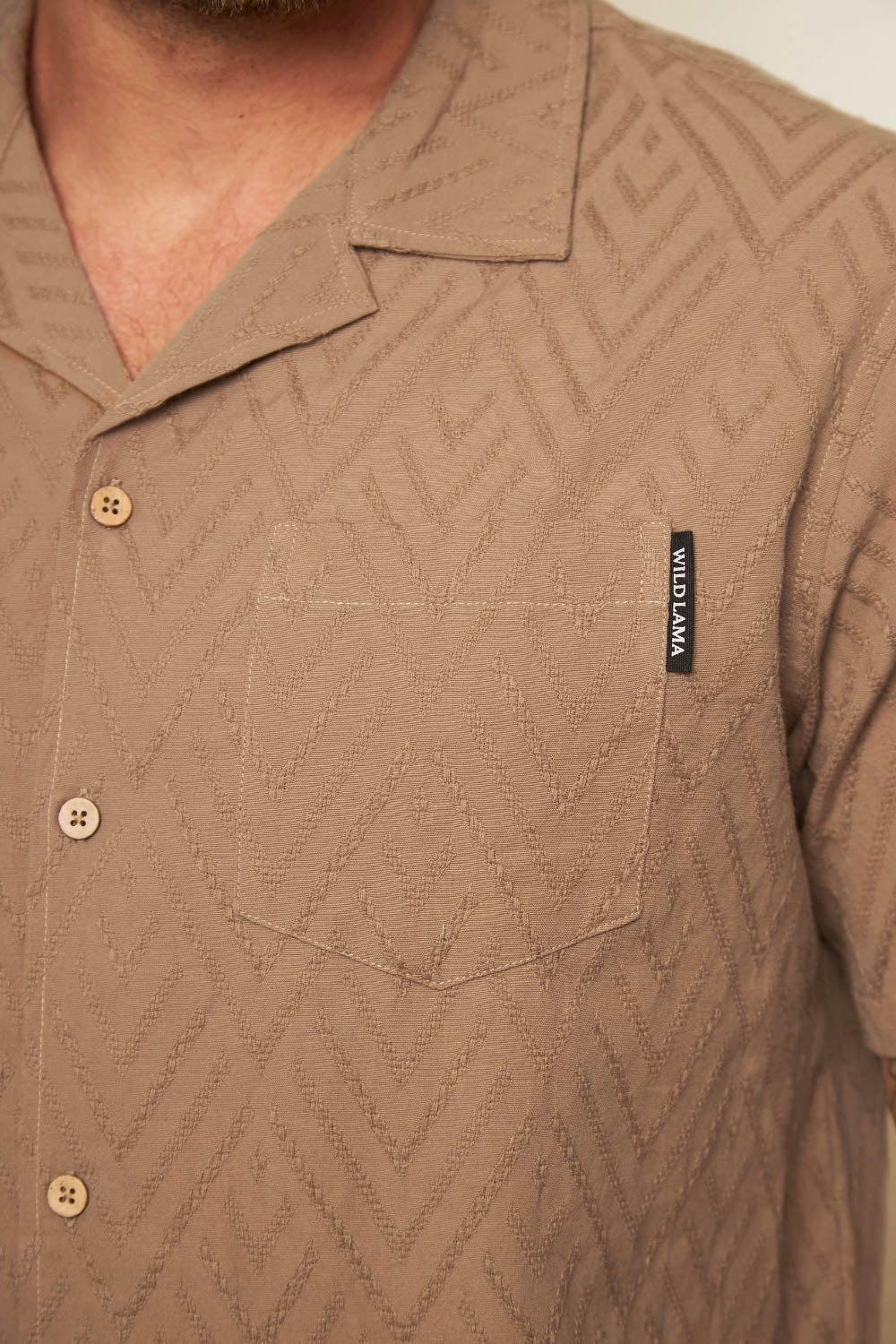 Camisa Sumi Orgánica Cafe Hombre
