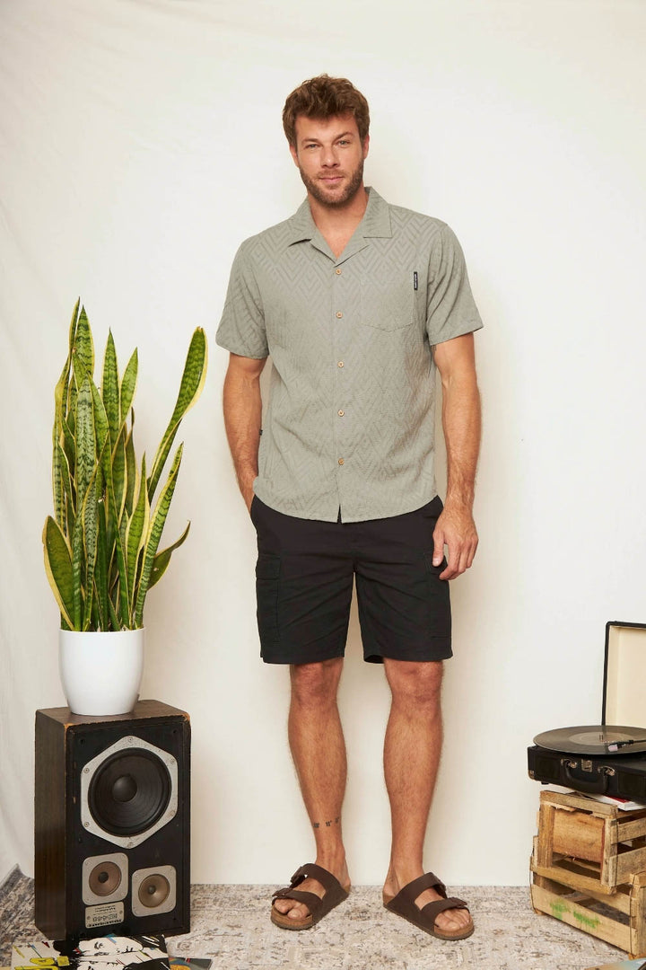 Camisa Sumi Orgánica Verde Agua Hombre