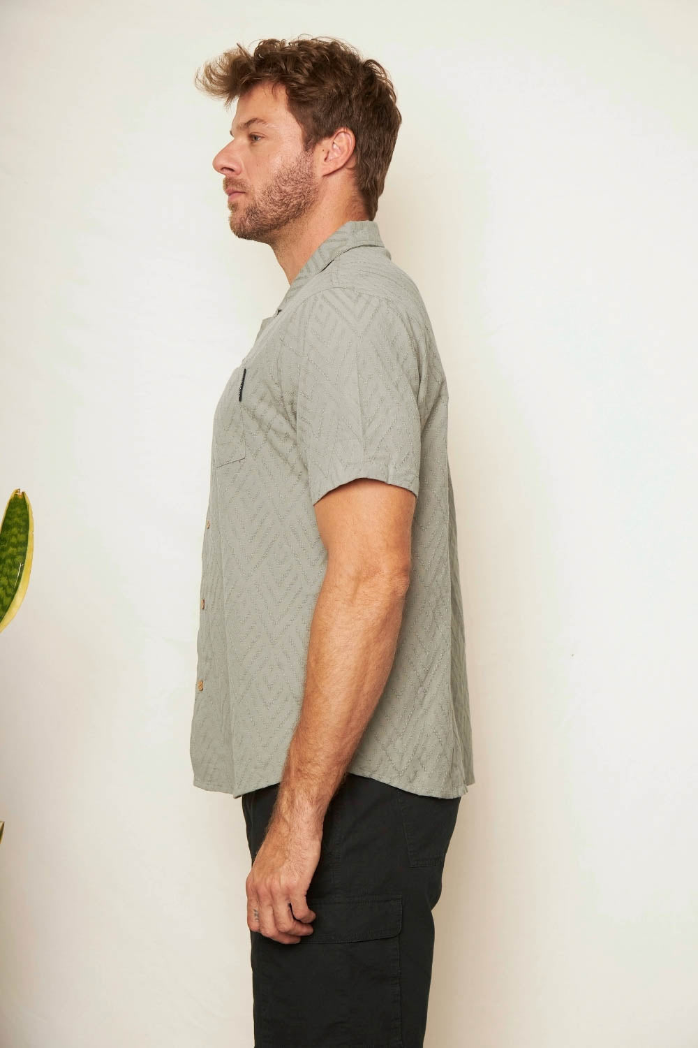 Camisa Sumi Orgánica Verde Agua Hombre