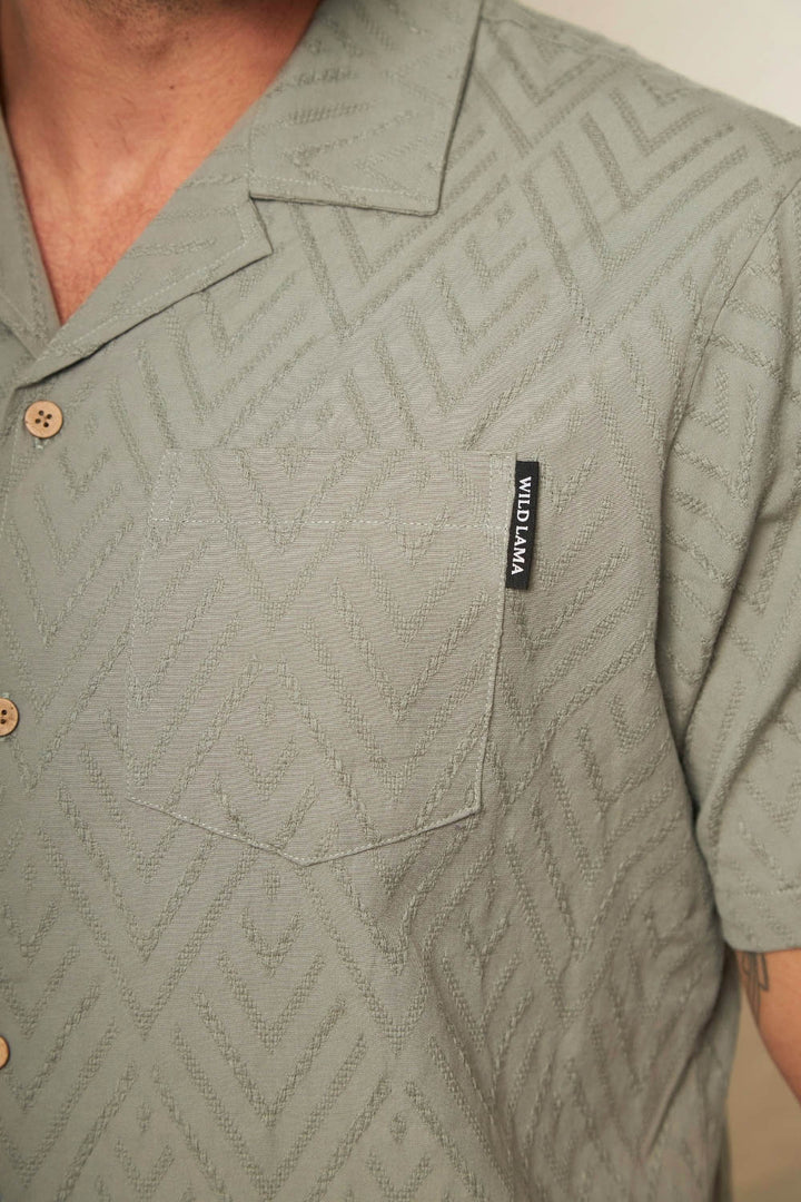 Camisa Sumi Orgánica Verde Agua Hombre