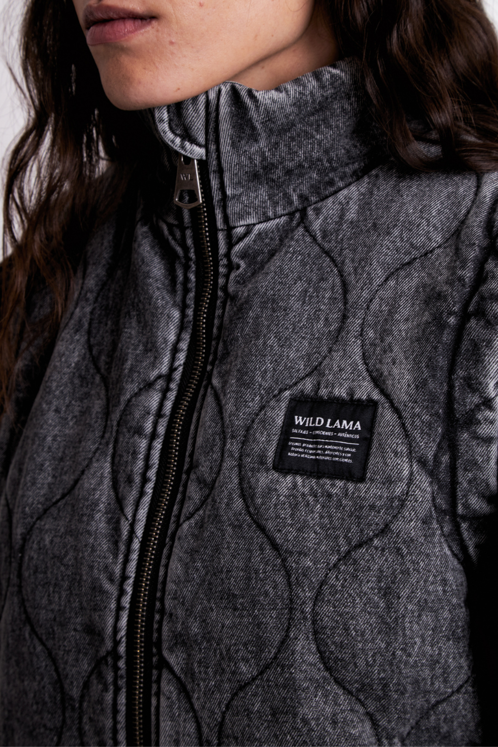 Chaqueta Roma Orgánica Denim Negra Mujer