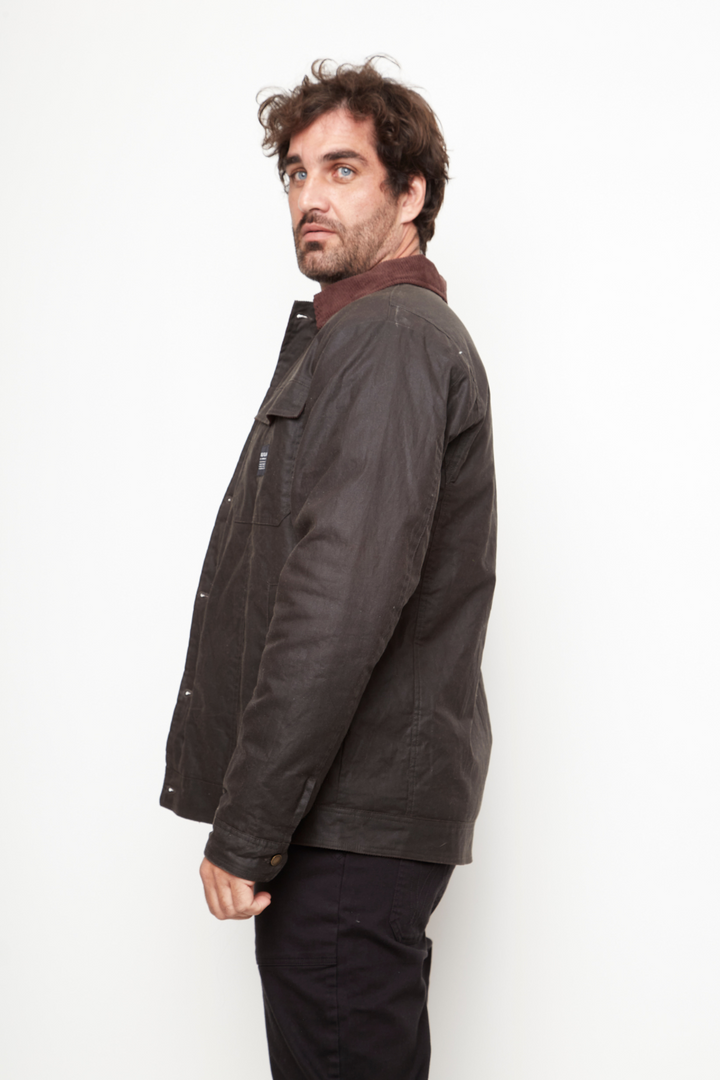 Chaqueta Regent Wax Orgánica Verde Militar Hombre