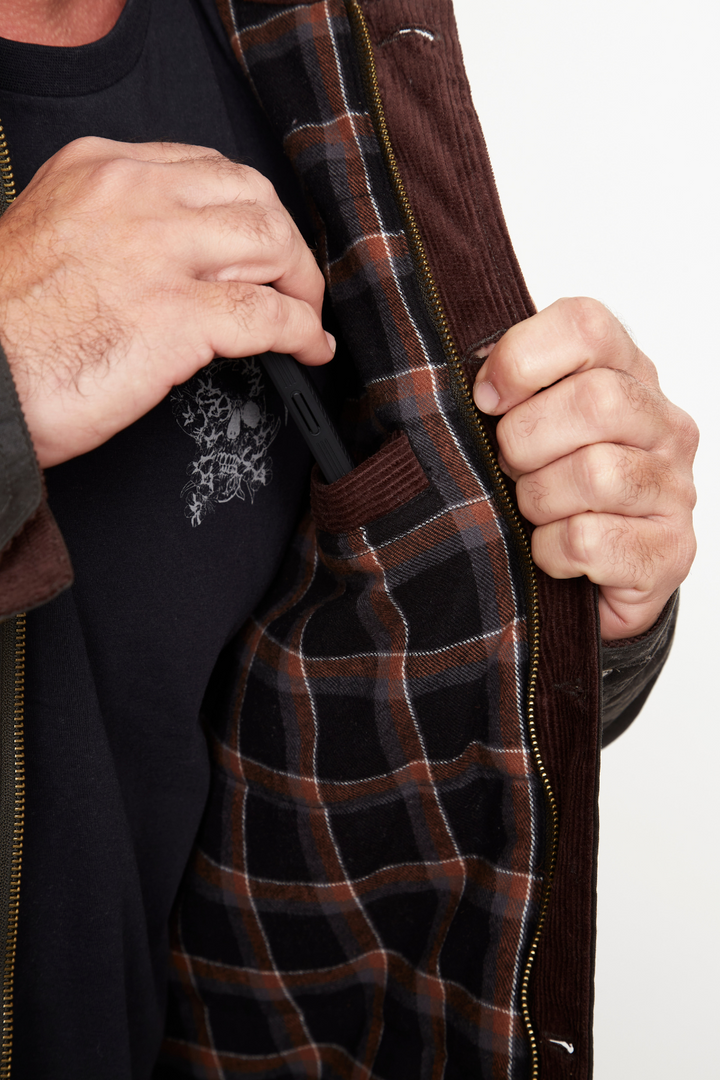 Chaqueta Regent Wax Orgánica Verde Militar Hombre