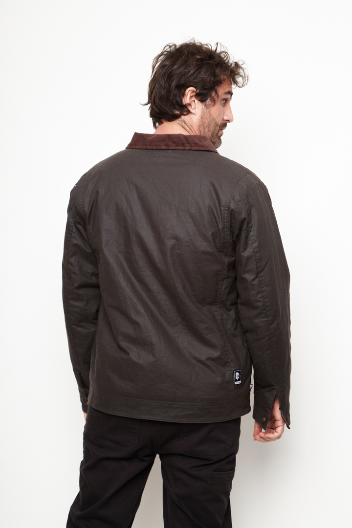Chaqueta Regent Wax Orgánica Verde Militar Hombre