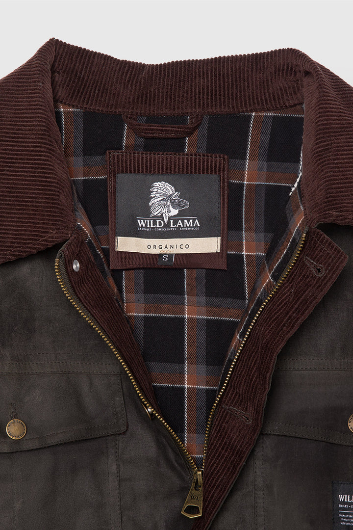Chaqueta Regent Wax Orgánica Verde Militar Hombre