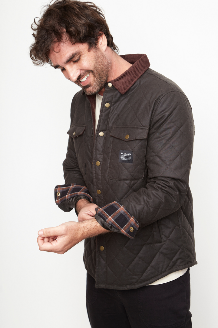 Chaqueta Veck LS Wax Orgánica Verde Hombre