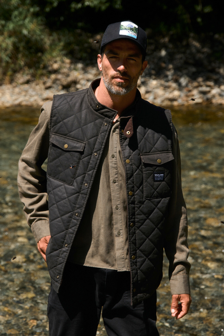 Chaqueta Sin Mangas Veck Wax Orgánica Verde Hombre