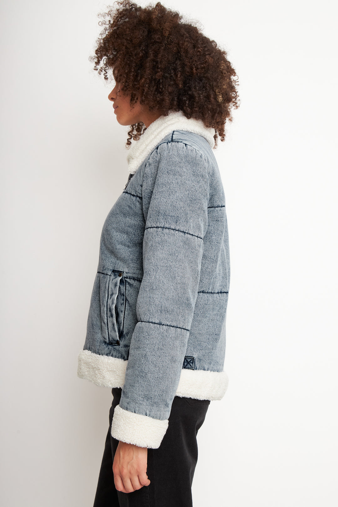 Chaqueta Sur Puffa Orgánica Denim Mujer