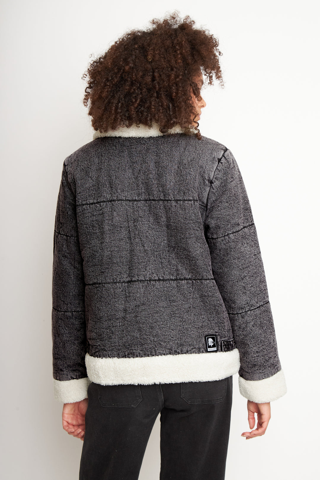 Chaqueta Sur Puffa Orgánica Negra Mujer