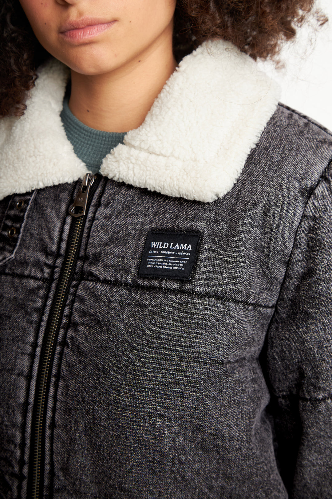 Chaqueta Sur Puffa Orgánica Negra Mujer