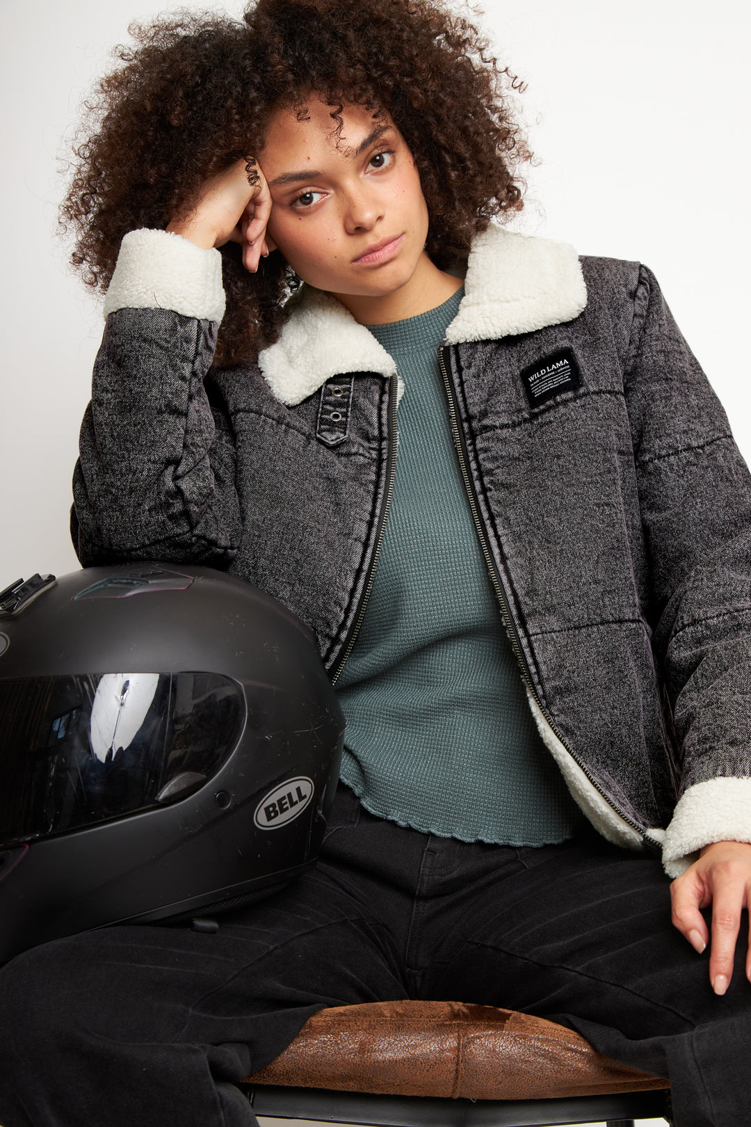 Chaqueta Sur Puffa Orgánica Negra Mujer