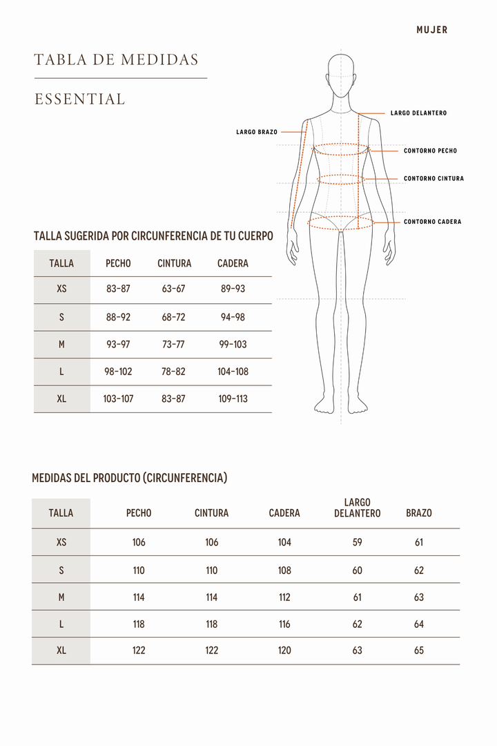 Parka Essential Reciclada Terracota Mujer