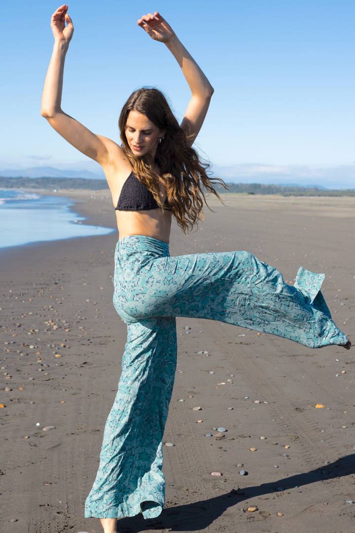 Pantalón Tucana Viscosa Verde Mujer