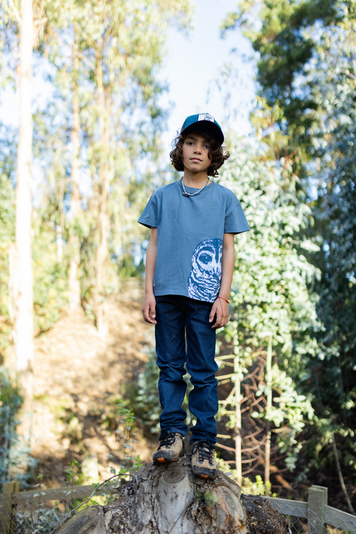 Polera Camota Orgánica Azul Kids