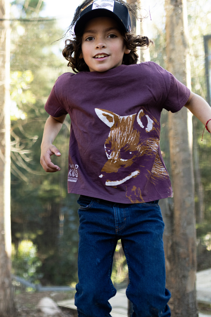 Polera Camota Orgánica Burdeo Kids