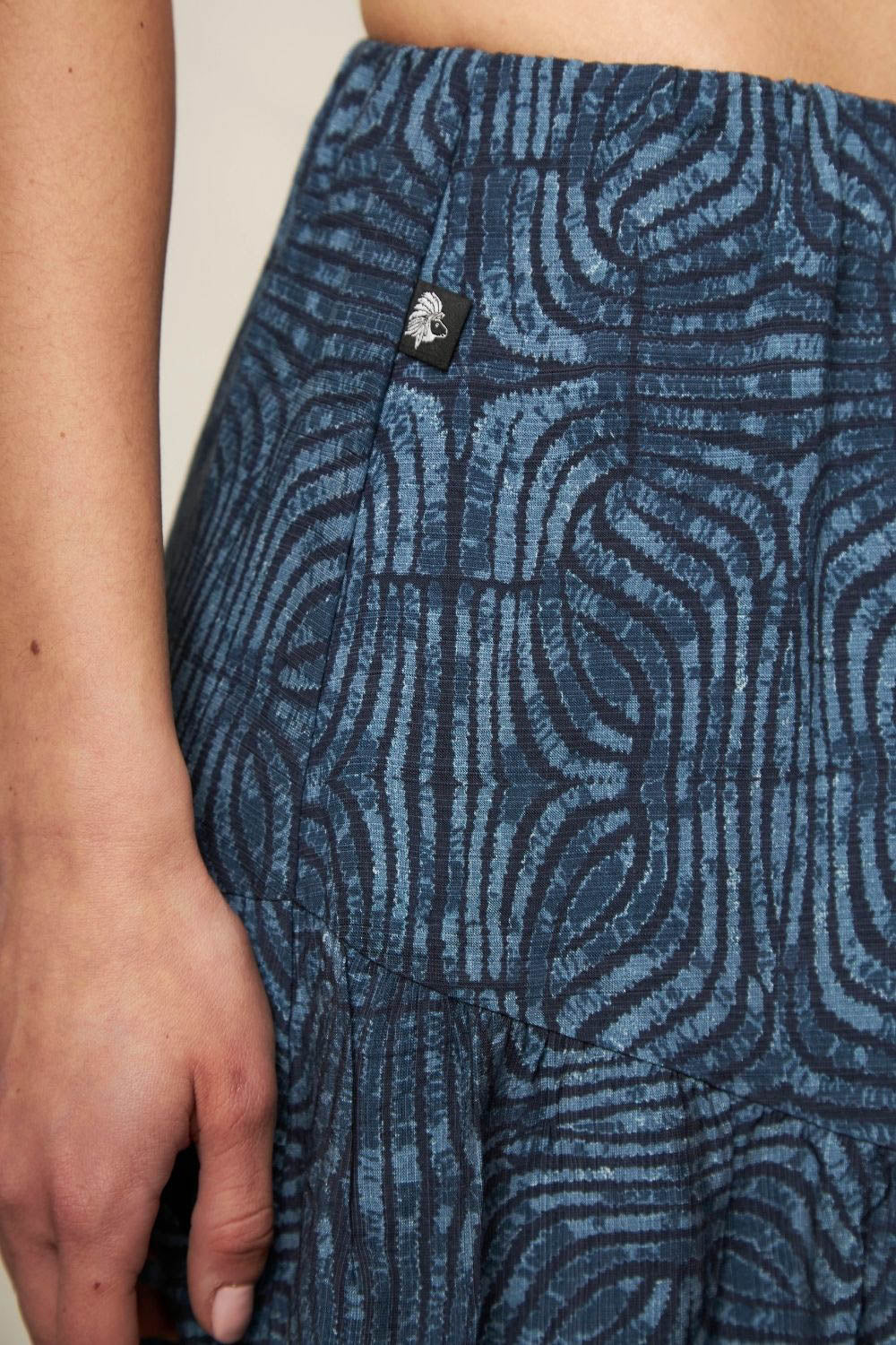 Falda Ina Print Azul Mujer