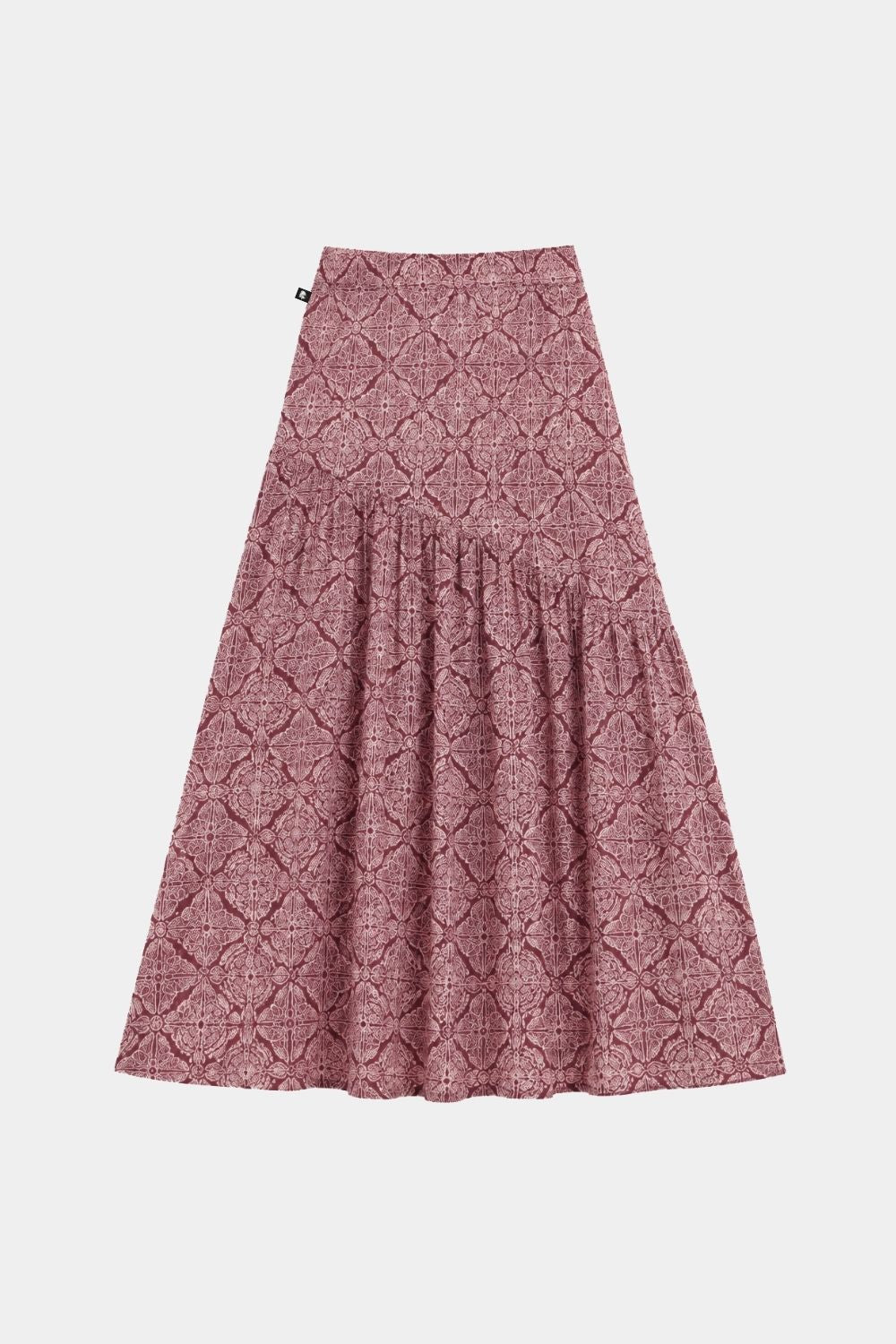 Falda Ina Print Burdeo Mujer