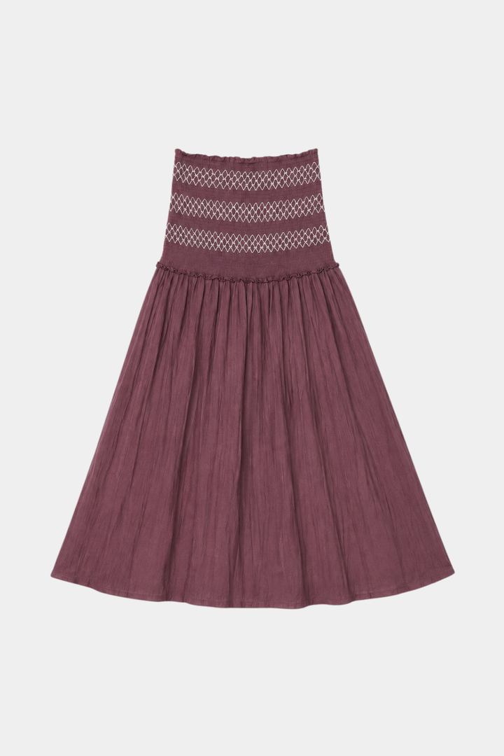 Falda Pipa Burdeo Mujer
