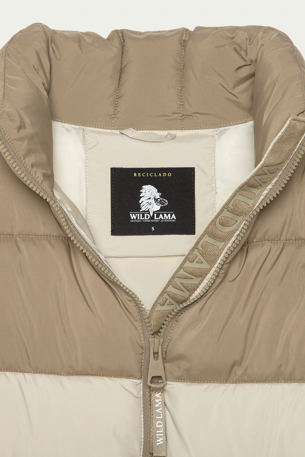 Parka Essential Reciclada Café Claro y Beige Mujer