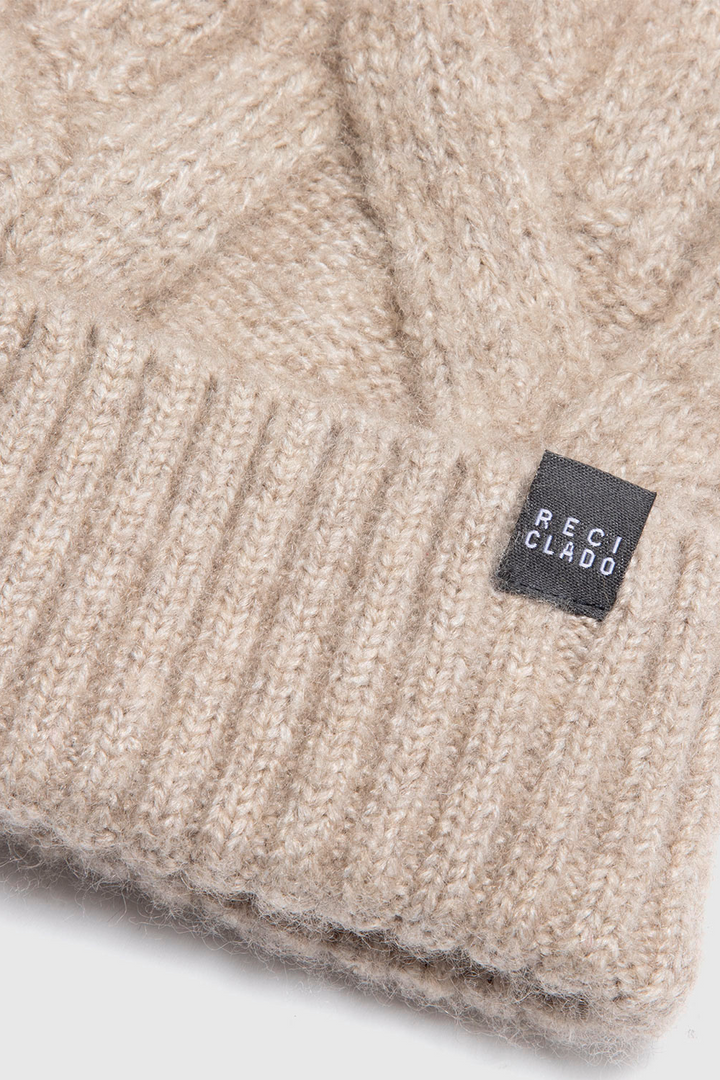 Gorro Cabos Reciclado Beige