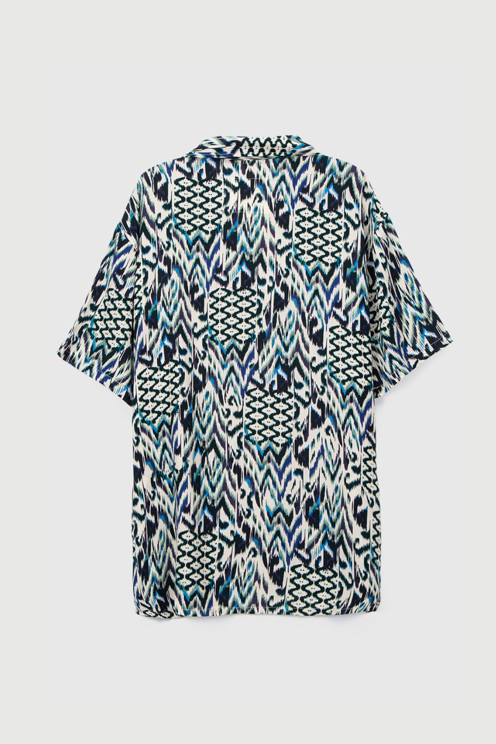 Guayabera Ecuador Print Azul Hombre