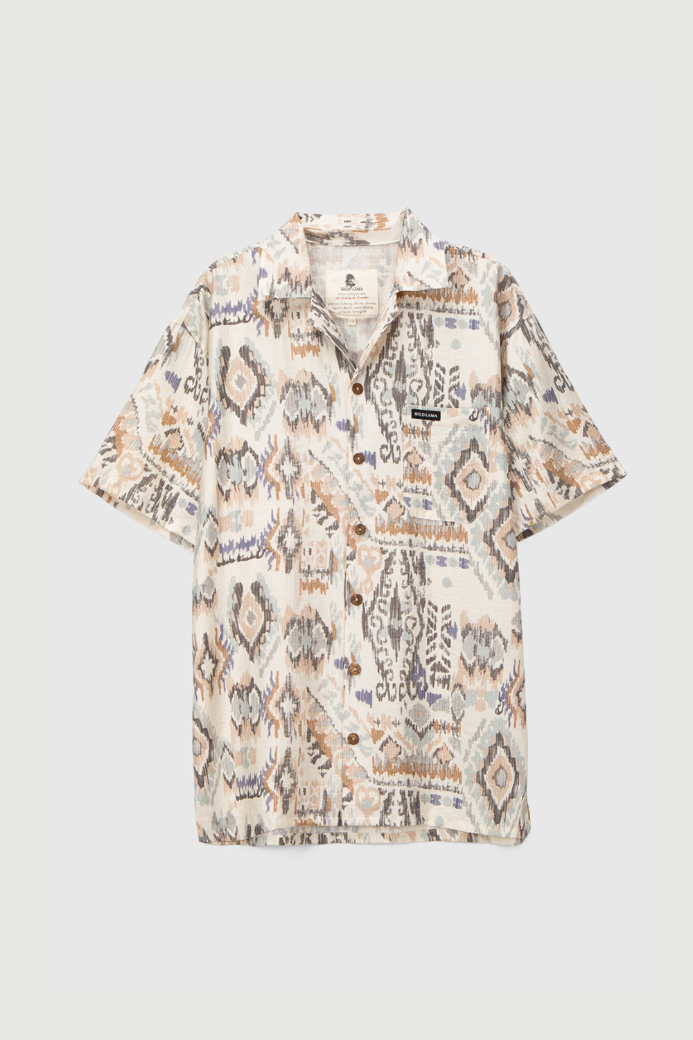 Guayabera Ecuador Print Beige Hombre