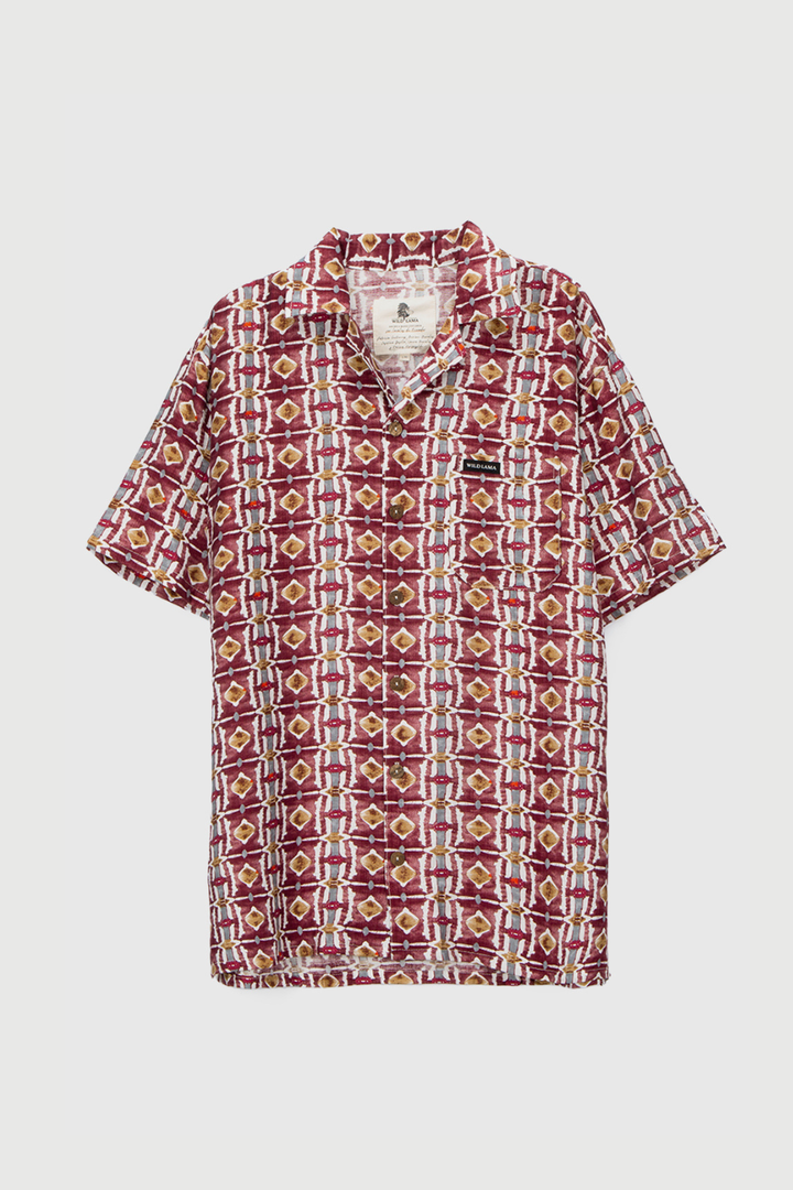 Guayabera Ecuador Burdeo Hombre