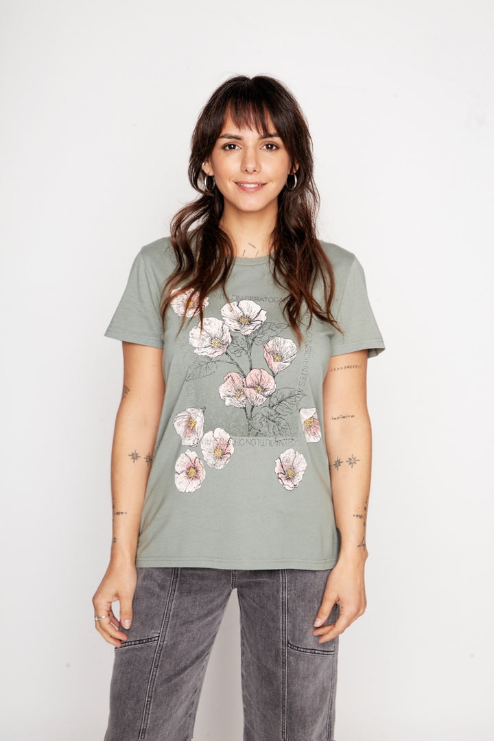 Polera Tila Orgánica Verde Mujer