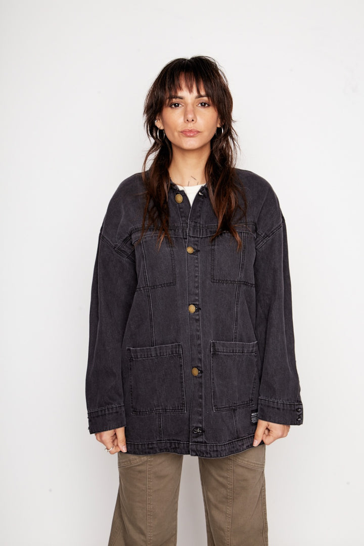 Chaqueta Artemisa Orgánica Negro Mujer