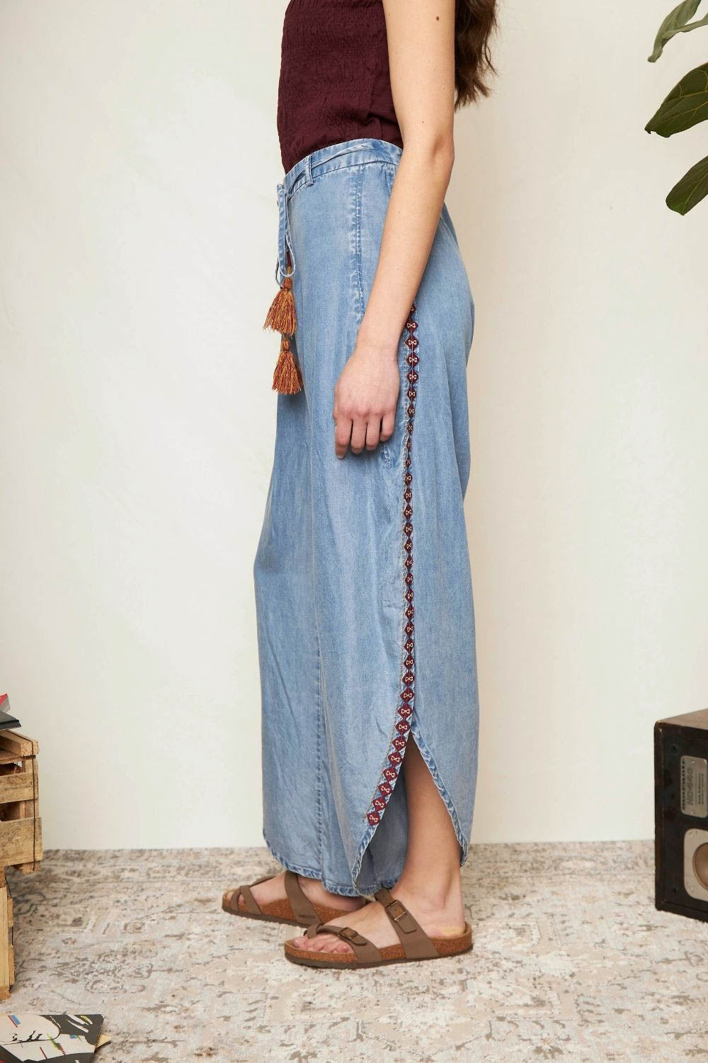 Pantalón Foz Denim Azul Mujer