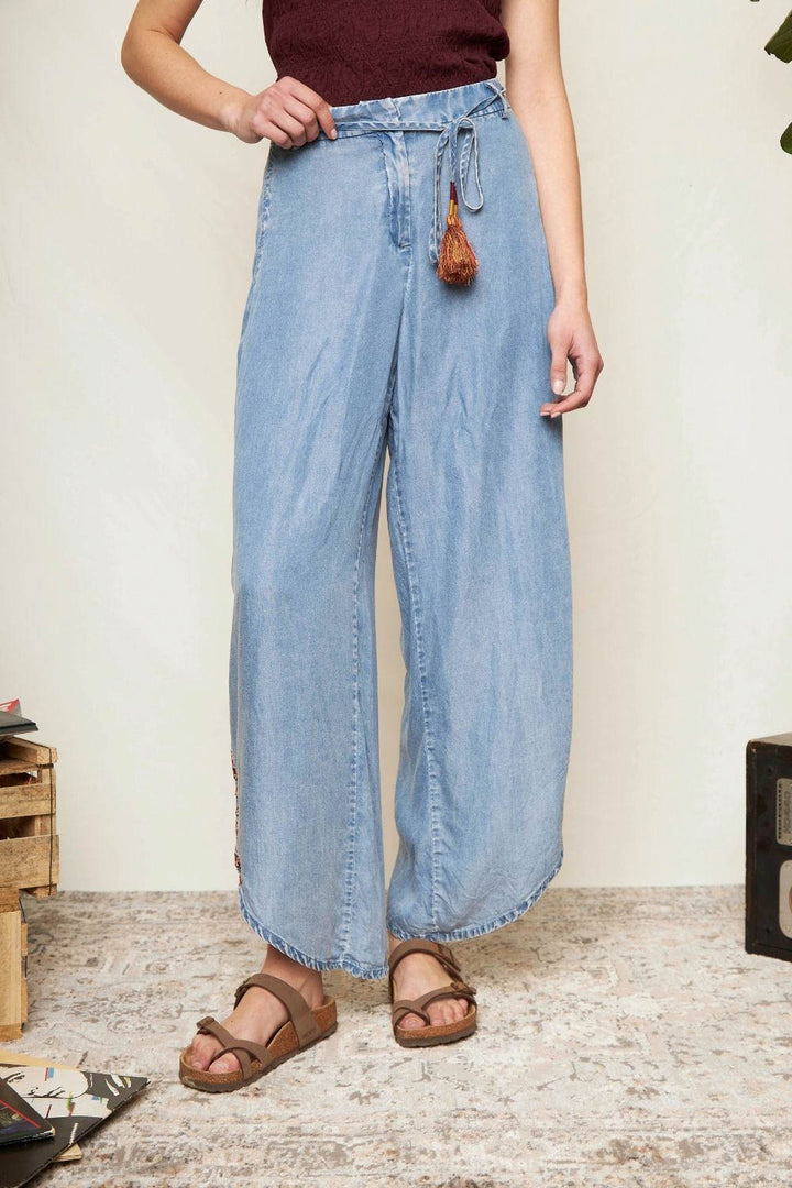 Pantalón Foz Denim Azul Mujer
