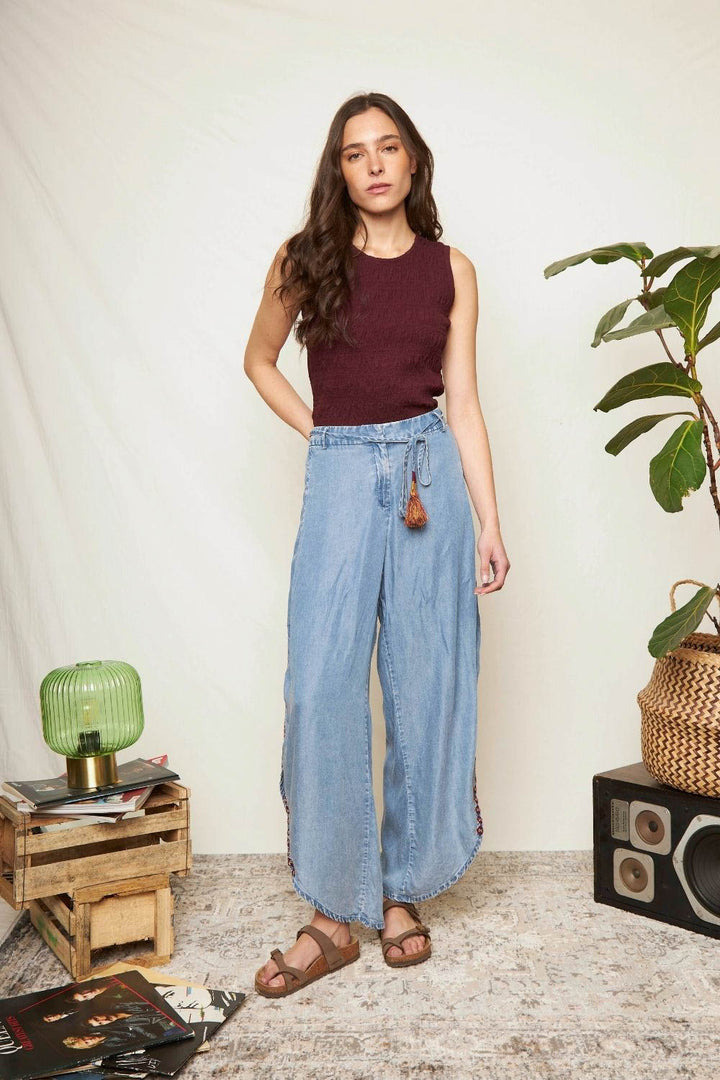 Pantalón Foz Denim Azul Mujer
